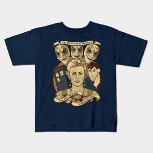 The Doctor and the monsters Kids T-Shirt